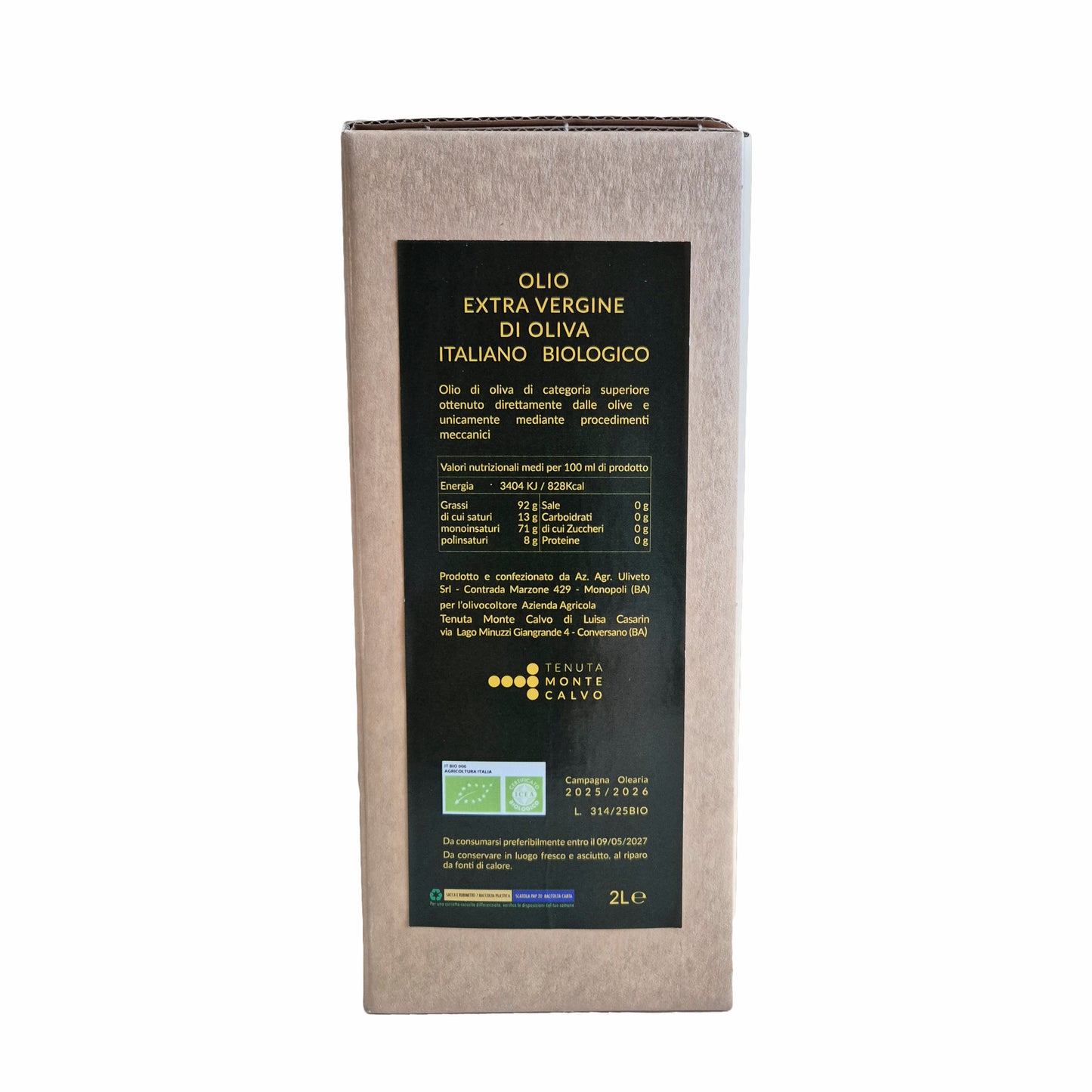 Olio EVO (Extra Vergine d'OLiva)  BIOLOGICO